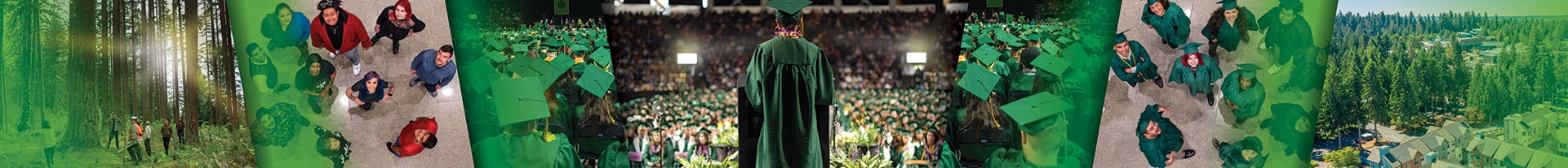 A  student speaking at a commencement ceremony.